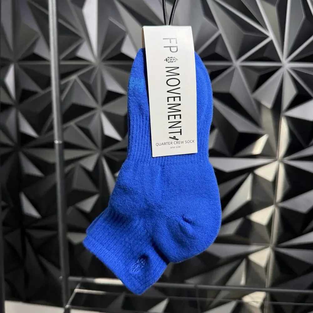 Free People FP Movement Quarter Crew Socks Blue One Pair
